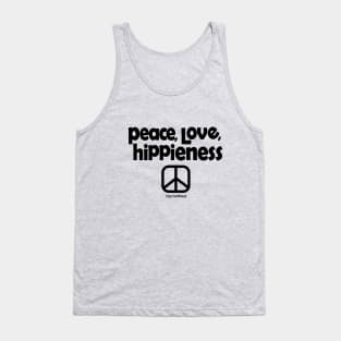 Peace, Love, Hippieness (Black Ink) Tank Top